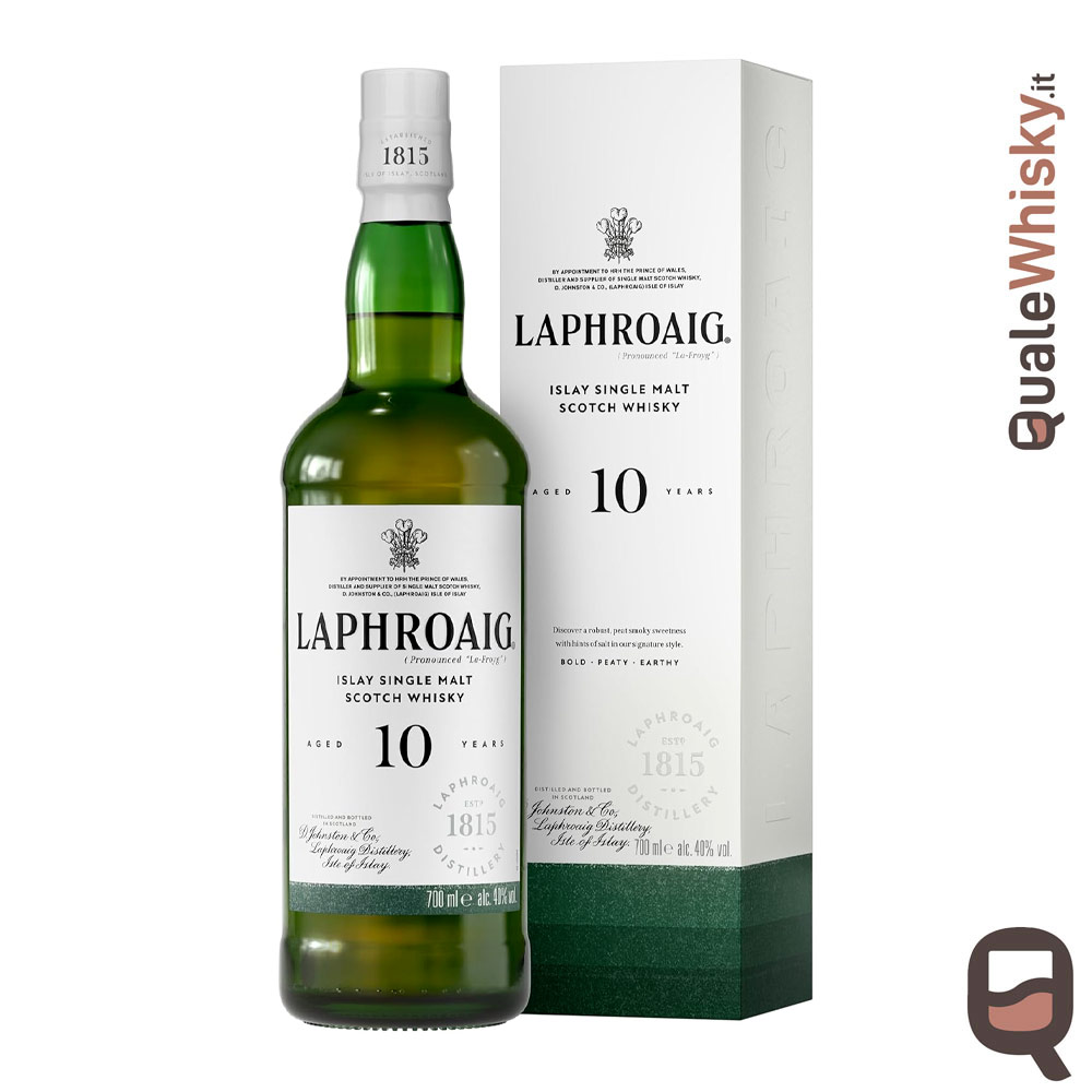 Bottiglia e confezione Laphroaig 10 recensione QualeWhisky